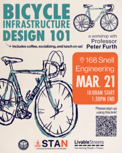 March 21 event on Bike Infrastructure Design flyer